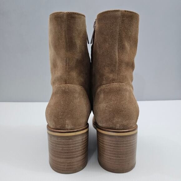 Aquatalia Bellamy Ankle Boot Womens 9.5 Brown Suede Water Resistant Designer - Picture 8 of 15